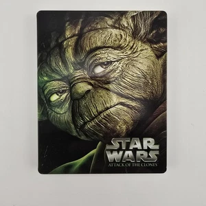 Star Wars Attack Of The Clones Blu-ray SteelBook Limited Edition Yoda Artwork - Picture 1 of 4