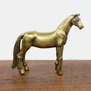 Brass Horse Figurine Statue House Office Table Decoration Toys Animal Figurines* - Picture 1 of 8