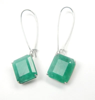 Pendientes Esmeralda Colombiana 18.00 Cts Platino 950 Joyería Muzo Mines Foto 1 de 4