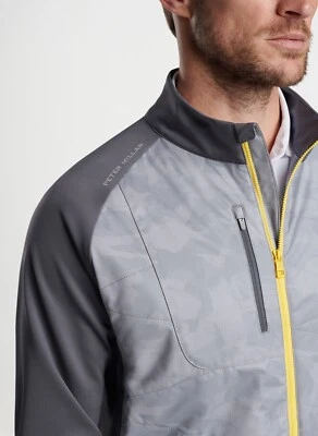 Peter Millar M Endeavor Elite Hybrid Mens Jacket Gale Iron Full Zip Coat $245 - Image 1 of 4