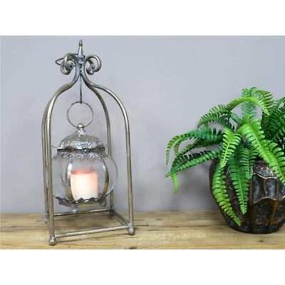 Lanterna suspensa rústica dourada vintage estilo antigo rústico presente decorativo para casa - Imagem 1 de 4