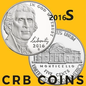 2016-S Proof Jefferson Nickel - (PR) KM#381 - N16S - Picture 1 of 6