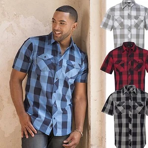 Herren Hemd Kurzarm Kariert Freizeithemd Übergröße S M L XL XXL 3XL (BBU9203) - Bild 1 von 6