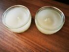 Set of 2 - Small Candles In GU Glass Pots (White Colour)