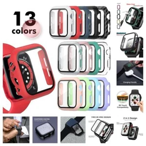 Apple Watch Series 7th/6/SE/5/4/3/2/1 360* Full Cover Tempered Glass Case Cover - Picture 1 of 18