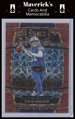 Zach Wilson BYU 2022 Panini Select Draft Picks Red Lazer Prizm - Image 1 of 2