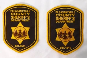 PLEASANTVILLE COUNTY SHERIFF'S DEPT. EMBROIDERED PATCHES FROM "VAN HELSING"! - Picture 1 of 2