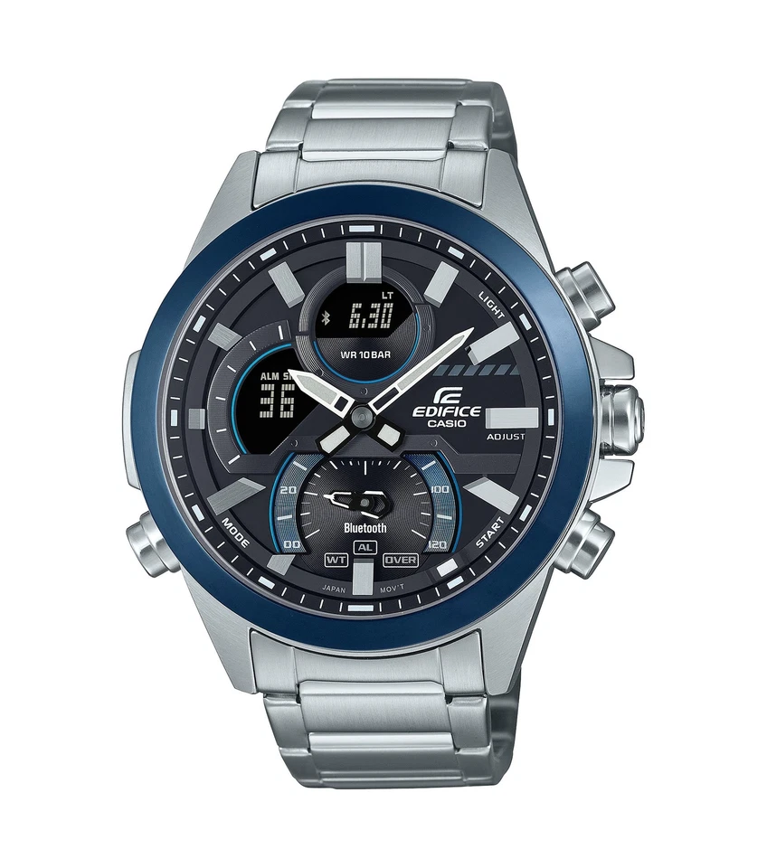 Orologio Uomo CASIO EDIFICE ECB-30DB-1AEF Chrono Acciaio Nero Bluetooth - Immagine 1 di 1