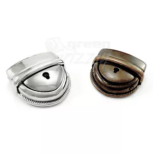 Taschenverschluss Verschluss Verschluss Steckverschluss Verschluss Leder Handarbeit Metall AVP - Bild 1 von 3
