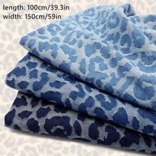 Jacquard Leopard Fabric Cloth Thick for Coat Pants Costume DIY Sewing Crafts