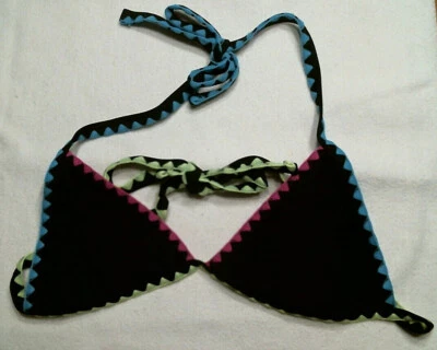 Top de baño Joe Boxer Tropical Punch Collection adornado negro, para mujer, nuevo con etiquetas Foto 1 de 3