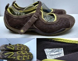 Merrell Women 9.5M 40,5 Circuit Dark Brown Suede Slip On Mary Jane Driving Shoes - Picture 1 of 7