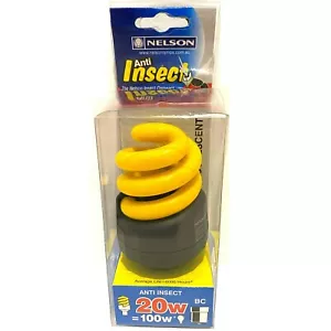 B22 Bayonet Anti Insect Repellent Yellow Light Bulb Moth Mosquito Pest Control - Picture 1 of 5
