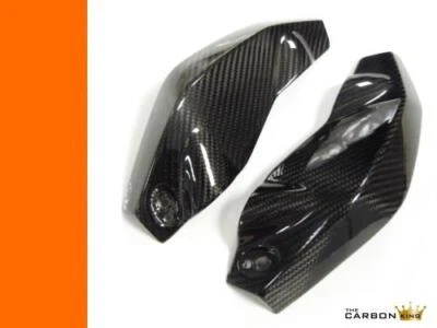 KTM DUKE 125/200/390 CARBON HEADLAMP SIDE FAIRING TRIMS 2011-16 FIBRE FIBER - Image 1 of 3