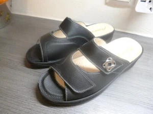 Avena by Fidelio Pantoletten Gr.39 Leder NEU Hallux-Klett schwarz OVP NP: 69 € - Bild 1 von 13