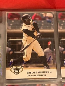 Tarjeta de Marland Williams autografiada firmada 2005 Just Minors Just Stars Diamondback - Imagen 1 de 1