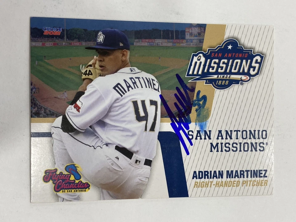 2021 San Antonio Mission Signed Autographed Auto Adrian Martinez Team Set A’s - Image 1 of 1
