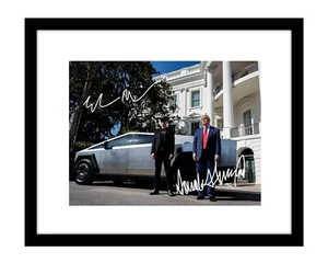 Donald Trump mit Elon Musk 8x10 signed Foto Präsident handsigniert Cybertruck - Bild 1 von 2