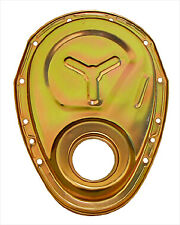 Milodon 65555 Gold Zinc Plated Reinforced Timing Cover For Small Block