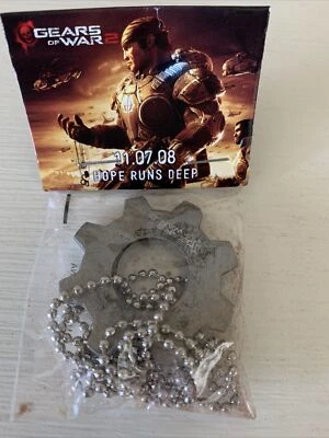 Gears of War 2 Official Cog Tags Necklace SEALED BRAND NEW RARE PROMO Xbox 360 - Image 1 of 4