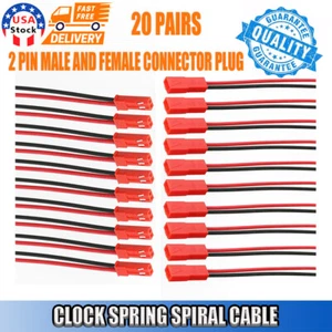 20 Pairs Micro JST 1.25 2 Pin Male and Female Connector plug W/ Cables 150mm - Picture 1 of 18