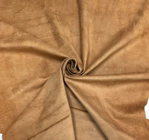 Pigskin Suede Genuine Leather Hide Tan Super Soft Craft DIY 10 Sq. Ft. - Picture 1 of 7