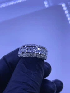 ICE COLD DRIP 925 Sterling Silver Iced Out Ring - Hip Hop Jewellery - Picture 1 of 9
