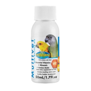 Vetafarm Multivet Liquid 50ml 100ml 250ml 500ml 1L Daily Supplement Birds Pet - Picture 1 of 17