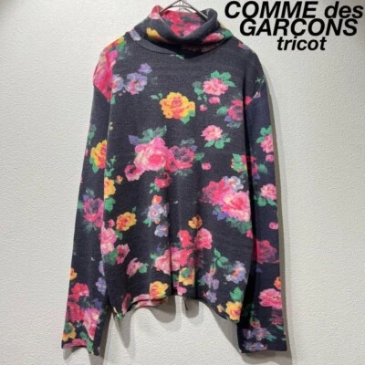 Tricot Comme des Garcons Diseño Lana Estampado Floral Cuello Tortuga Jersey Tejido Foto 1 de 4