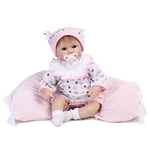 Bambola rinata in silicone morbido 18" realistica neonato fatta a mano bambina bambole regali - Foto 1 di 5