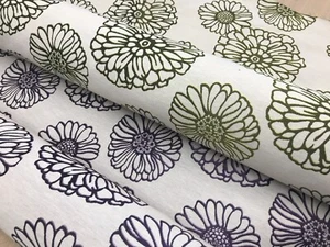 Damask curtain fabric floral material 140cm wide upholstery blinds drapes purple - Picture 1 of 18