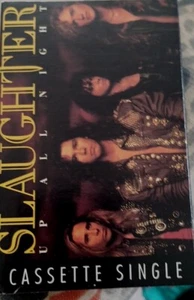 SLAUGHTER Up All Night Music Cassette Single Chrysalis Records 1990 - Picture 1 of 1