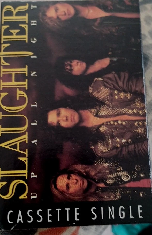 SLAUGHTER Up All Night Music Cassette Single Chrysalis Records 1990 - Image 1 of 1