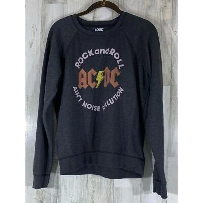 Sudadera Lucky Brand AC DC Talla Pequeña Gris Rock and Roll No Contaminación Ruida Foto 1 de 4