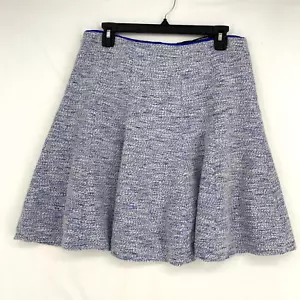 Nanette Lepore Womens Sz 10 12 A-Line Skirt Blue Marled Knee Length torn lining - Picture 1 of 9