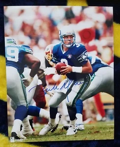 Rick Mirer Hand Signed 8x10 Photo Seattle Seahawks Notre Dame - Picture 1 of 1