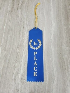 Vintage Jones School Supply Blue 1ST Place Ribbon NOS - Picture 1 of 5