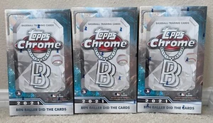 3x 2021 Topps Ben Baller Chrome Box SEALED Baseball Ohtani Skubal Trout Judge - Picture 1 of 1