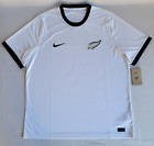 Men Size XL White Black Nike New Zealand 2022/2023 Home Soccer Jersey DN0698-100