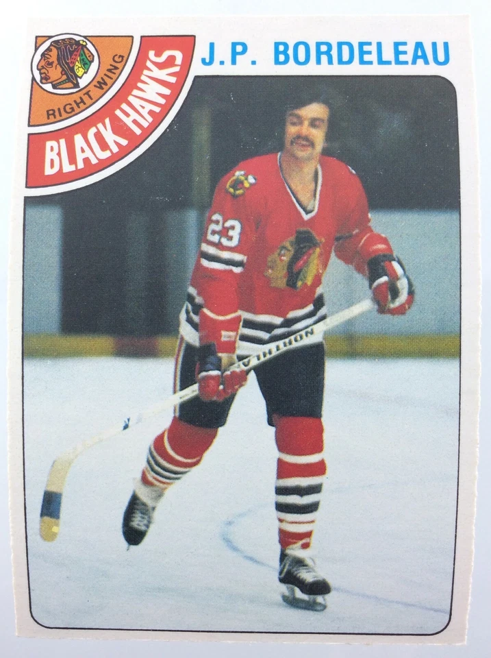 1978 J.P. Bordeleau 101 OPC Chicago Black Hawks O-Pee-Chee Hockey Card 0105M - Image 1 of 4