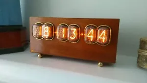 Classic wooden 6 Digits Real Nixie Tube Clock. For parts only or you can FIX it - Picture 1 of 2