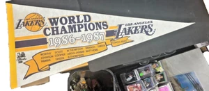 Original Los Angeles Lakers World Champions 1984-1985 Felt Pennant Kareem - Picture 1 of 5