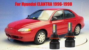 LED ForELANTRA 1996-1998 Headlight Kit 9007 HB5 6000K White Bulbs High-Low Beam - Picture 1 of 9