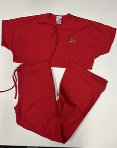 Size XS SET Cherokee Uniforms Scrub Top Bottoms St Louis Cardinals MLB Baseball - Picture 1 of 14
