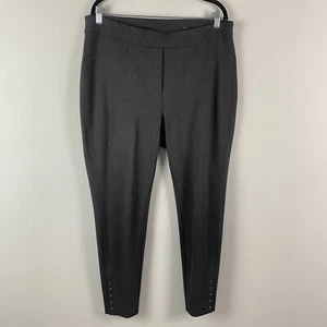 Chicos Ponte Rivet Stud Leggings Size 3 US 16 XL Gray Pull On - Picture 1 of 11