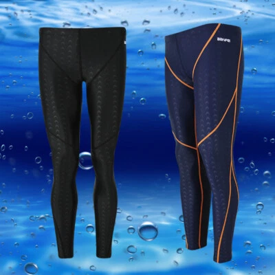 Men Sharkskin Swimwear Competition Swim Pants Leggings Swimwear Diving Pants - Image 1 of 4
