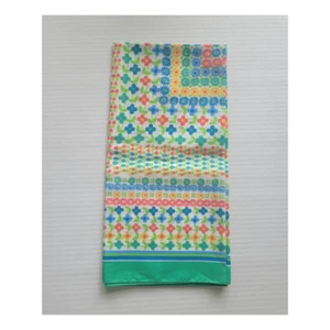 Sciarpa bandana vintage anni '70 motivo floreale seta grande avvolgente - Foto 1 di 5