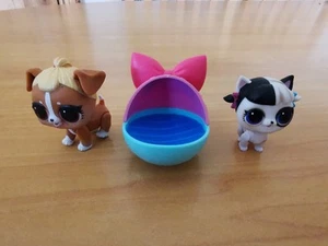 LOL Surprise Pets Bundle 2 Figures + Bed Cute Dog & Cat - Imagen 1 de 13