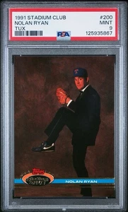 NOLAN RYAN in TUXEDO (POP 456) 1991 STADIUM CLUB PSA-9 MINT CARD #200 (NEW CASE) - Picture 1 of 3