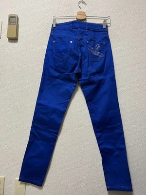 Pantalones ajustados Vivienne Westwood Orb bordados/2 azules elásticos Foto 1 de 4